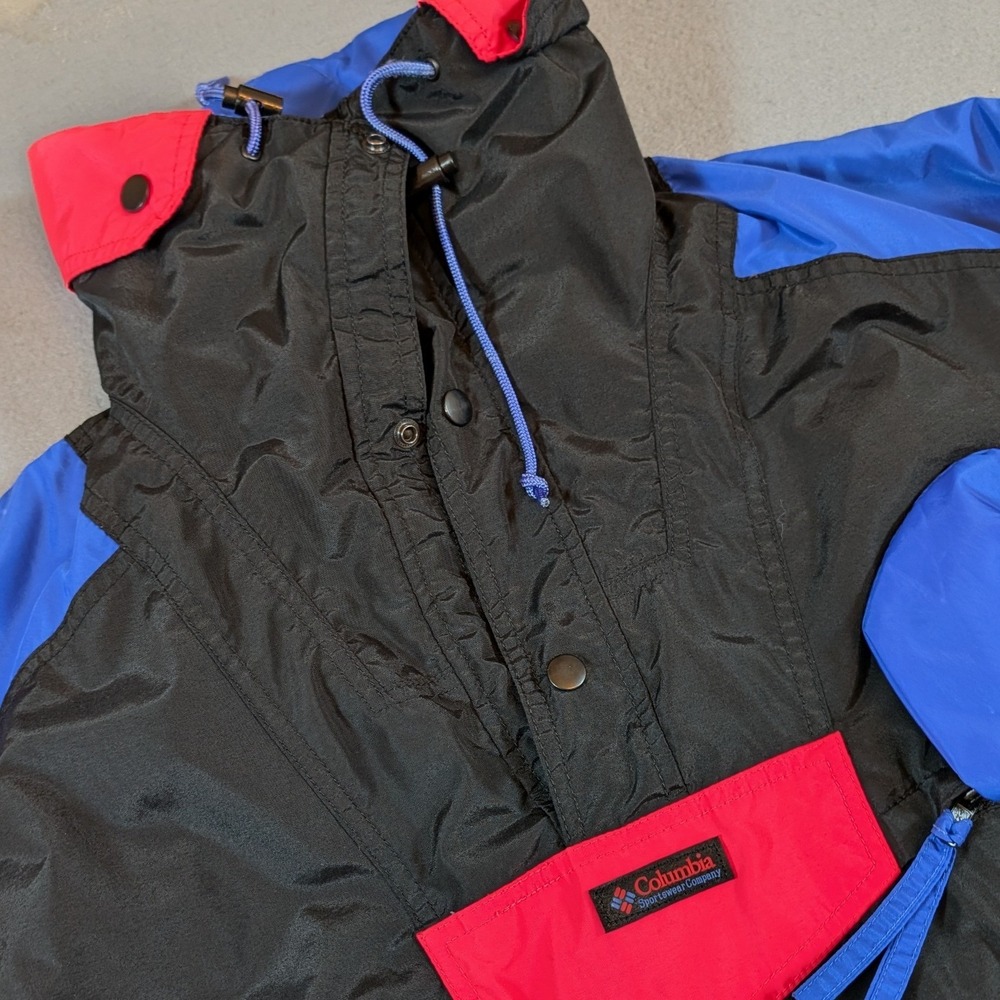 Columbia Anorak Jacket Women Medium‎ Vintage Colorblock Windbreaker